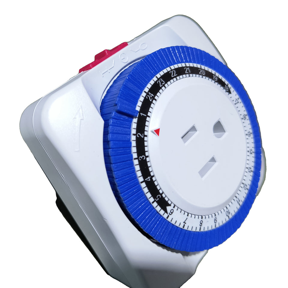 24-Hour Plug-in Garden Timer with Blue Pin Extended
