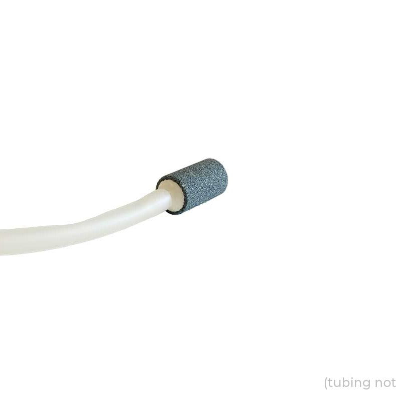 1" Ozone Resistant Oblong Gray Diffuser Stone (Aqua-Series) attached to silicon tubing